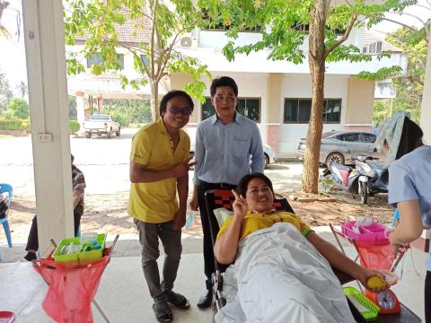 ร่วมบริจาคโลหิต เพื่อนำโลหิตไปใช้ในการรักษาผู้ป่วยที่เข้ารับการรักษาในโรงพยาบาลนางรอง