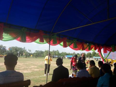 ร่วมพิธีเปิดการแข่งขันกีฬาตำบลก้านเหลือง