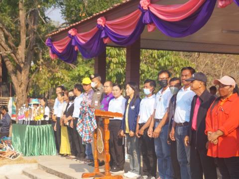 นายกองค์การบริหารส่วนตำบลนางรอง ประธานการจัดการแข่งขันกีฬาประจำตำบลนางรอง