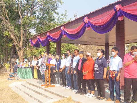 นายกองค์การบริหารส่วนตำบลนางรอง ประธานการจัดการแข่งขันกีฬาประจำตำบลนางรอง