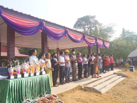 นายกองค์การบริหารส่วนตำบลนางรอง ประธานการจัดการแข่งขันกีฬาประจำตำบลนางรอง