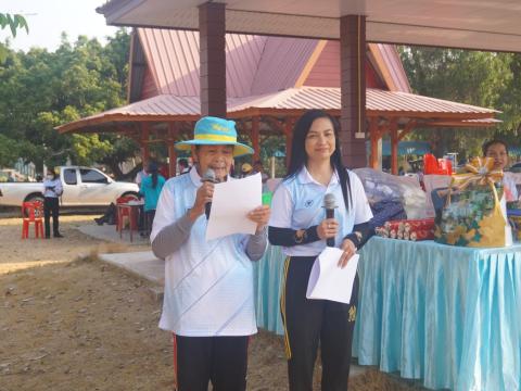 นายกองค์การบริหารส่วนตำบลนางรอง ประธานการจัดการแข่งขันกีฬาประจำตำบลนางรอง