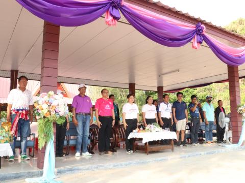 นายกองค์การบริหารส่วนตำบลนางรอง ประธานการจัดการแข่งขันกีฬาประจำตำบลนางรอง