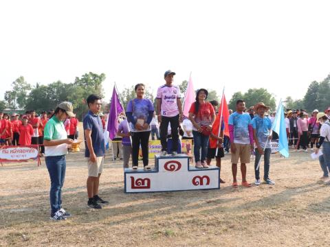 นายกองค์การบริหารส่วนตำบลนางรอง ประธานการจัดการแข่งขันกีฬาประจำตำบลนางรอง