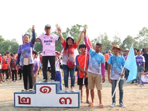 นายกองค์การบริหารส่วนตำบลนางรอง ประธานการจัดการแข่งขันกีฬาประจำตำบลนางรอง