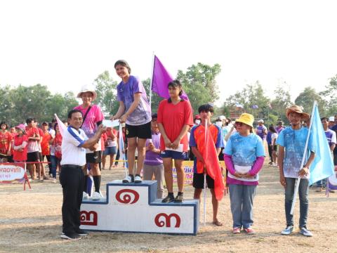 นายกองค์การบริหารส่วนตำบลนางรอง ประธานการจัดการแข่งขันกีฬาประจำตำบลนางรอง