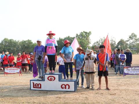 นายกองค์การบริหารส่วนตำบลนางรอง ประธานการจัดการแข่งขันกีฬาประจำตำบลนางรอง