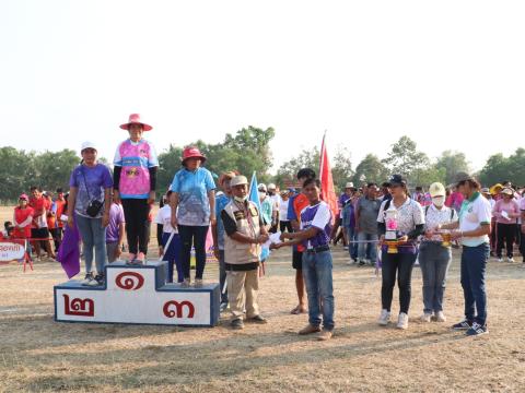 นายกองค์การบริหารส่วนตำบลนางรอง ประธานการจัดการแข่งขันกีฬาประจำตำบลนางรอง