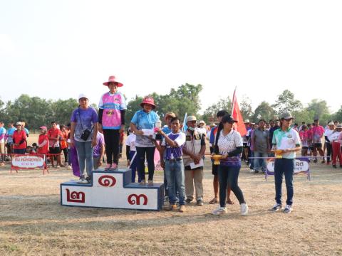 นายกองค์การบริหารส่วนตำบลนางรอง ประธานการจัดการแข่งขันกีฬาประจำตำบลนางรอง