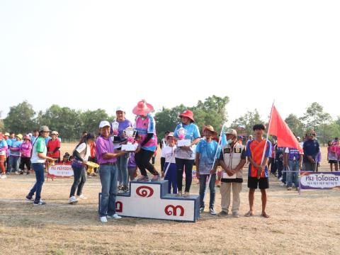 นายกองค์การบริหารส่วนตำบลนางรอง ประธานการจัดการแข่งขันกีฬาประจำตำบลนางรอง