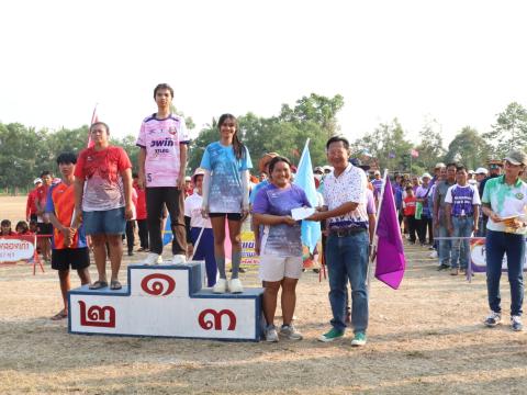 นายกองค์การบริหารส่วนตำบลนางรอง ประธานการจัดการแข่งขันกีฬาประจำตำบลนางรอง