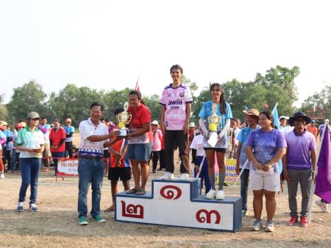 นายกองค์การบริหารส่วนตำบลนางรอง ประธานการจัดการแข่งขันกีฬาประจำตำบลนางรอง