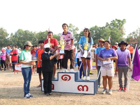 นายกองค์การบริหารส่วนตำบลนางรอง ประธานการจัดการแข่งขันกีฬาประจำตำบลนางรอง