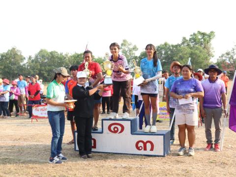 นายกองค์การบริหารส่วนตำบลนางรอง ประธานการจัดการแข่งขันกีฬาประจำตำบลนางรอง