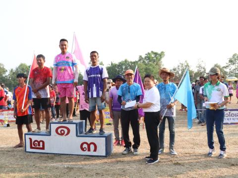 นายกองค์การบริหารส่วนตำบลนางรอง ประธานการจัดการแข่งขันกีฬาประจำตำบลนางรอง