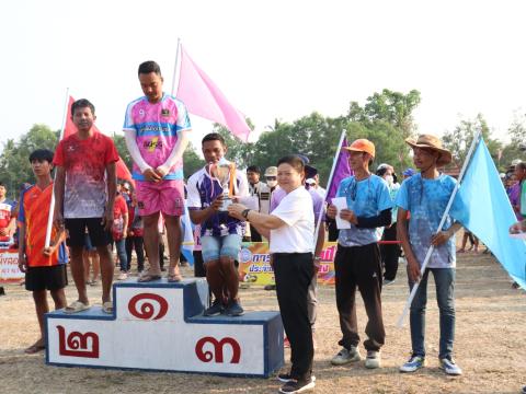 นายกองค์การบริหารส่วนตำบลนางรอง ประธานการจัดการแข่งขันกีฬาประจำตำบลนางรอง