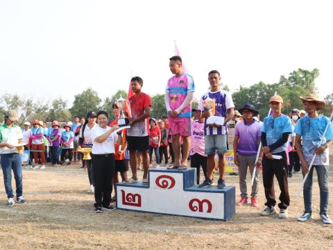 นายกองค์การบริหารส่วนตำบลนางรอง ประธานการจัดการแข่งขันกีฬาประจำตำบลนางรอง