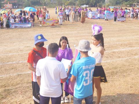 นายกองค์การบริหารส่วนตำบลนางรอง ประธานการจัดการแข่งขันกีฬาประจำตำบลนางรอง