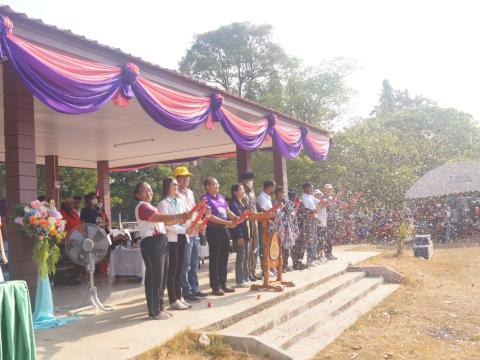 นายกองค์การบริหารส่วนตำบลนางรอง ประธานการจัดการแข่งขันกีฬาประจำตำบลนางรอง