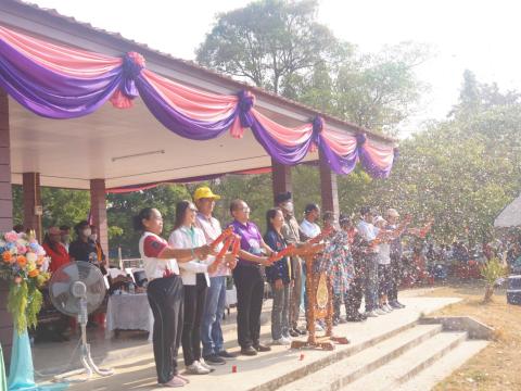 นายกองค์การบริหารส่วนตำบลนางรอง ประธานการจัดการแข่งขันกีฬาประจำตำบลนางรอง