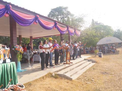 นายกองค์การบริหารส่วนตำบลนางรอง ประธานการจัดการแข่งขันกีฬาประจำตำบลนางรอง