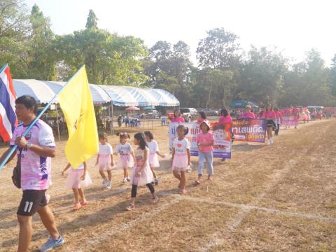 นายกองค์การบริหารส่วนตำบลนางรอง ประธานการจัดการแข่งขันกีฬาประจำตำบลนางรอง