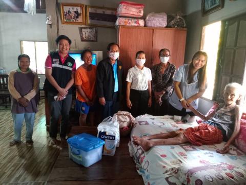 ออกมอบผ้าอ้อมผู้ใหญ่ไห้กับผู้ป่วยที่มีภาวะพึ่งพิง ในเขตพื้นที่องค์การบริหารส่วนตำบลนางรอง
