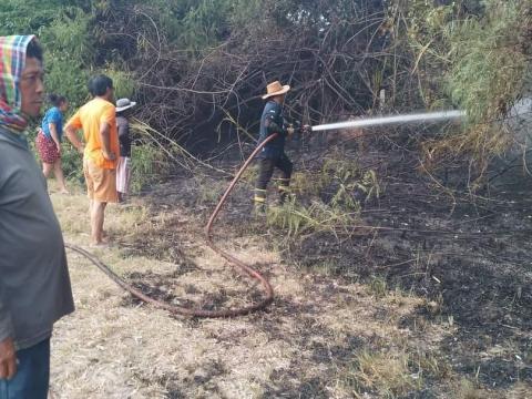 ออกระงับเหตุไฟไหม้กอไผ่ตะวันตกบ้านตากแดด หมู่ที่ 8