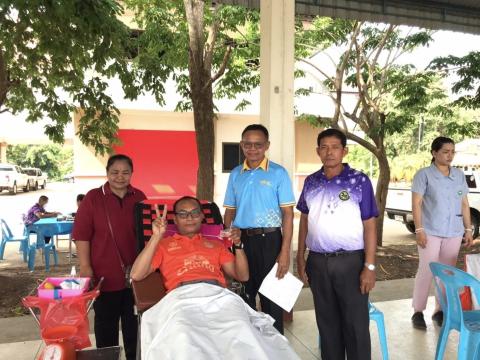 ร่วมบริจาคโรหิตต่อชีวิตเพื่อมนุษย์ ณ อาคารอเนกประสงค์องค์การบริหารส่วนตำบลนางรอง