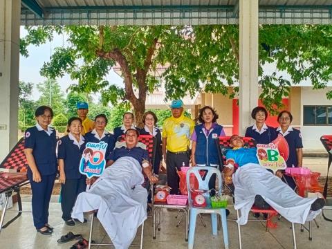 ร่วมบริจาคโรหิตต่อชีวิตเพื่อมนุษย์ ณ อาคารอเนกประสงค์องค์การบริหารส่วนตำบลนางรอง