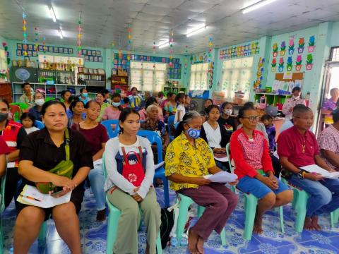 ประธานในพิธีปฐมนิเทศผู้ปกครองนักเรียนศูนย์พัฒนาเด็กเล็กองค์การบริหารส่วนตำบลนางรอง