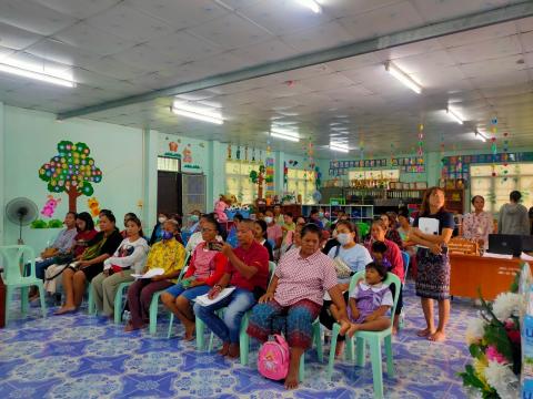 ประธานในพิธีปฐมนิเทศผู้ปกครองนักเรียนศูนย์พัฒนาเด็กเล็กองค์การบริหารส่วนตำบลนางรอง