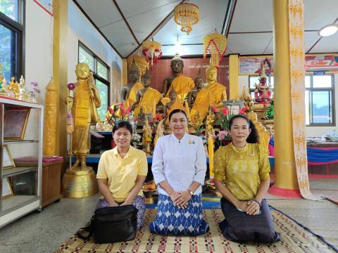 ร่วมทำบุญตักบาตร และถวายภัตตาหารเช้า ฟังธรรมเทศนาเนื่องในวันวิสาขบูชา ณ วัดสามัคคีราษฏร์บำรุง