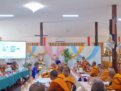 มอบโล่และใบประกาศนียบัตรให้กับคณะสงฆ์อำเภอนางรองที่ได้มอบเครื่องปรับอากาศพร้อมติดตั้งให้แก่ศูนย์เด็กเล็กองค์การบริหารส่วนตำบลนางรอง