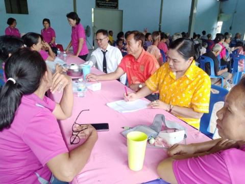 ประธานเปิดโครงการอบรมให้ความรู้ในการป้องกันโรคเบาหวานและความดันโลหิตสูงในชุมชน โรคหลอดเลือดสมอง โดยชมรมอาสาสมัครสาธารณสุขประจำหมู่บ้านตากแดด หมู่ 8 ตำบลนางรอง อำเภอนางรอง จังหวัดบุรีรัมย์ งบประมาณโดยกองทุนหลักประกันสุขภาพองค์การบริหารส่วนตำบลนางรอง