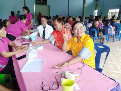 ประธานเปิดโครงการอบรมให้ความรู้ในการป้องกันโรคเบาหวานและความดันโลหิตสูงในชุมชน โรคหลอดเลือดสมอง โดยชมรมอาสาสมัครสาธารณสุขประจำหมู่บ้านตากแดด หมู่ 8 ตำบลนางรอง อำเภอนางรอง จังหวัดบุรีรัมย์ งบประมาณโดยกองทุนหลักประกันสุขภาพองค์การบริหารส่วนตำบลนางรอง