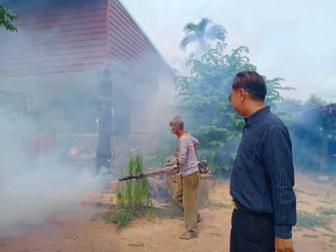 ออกดำเนินโครงการป้องกันและควบคุมโรคไข้เลือดออก ประจำปีงบประมาณ พ.ศ. 2567 ณ บ้านหนองเสม็ดพัฒนา หมู่ที่ 14 โดยมีผู้นำหมู่บ้าน และ อาสาสมัครสาธารณสุขประจำหมู่บ้าน (อสม.) และโรงพยาบาลนางรอง ร่วมดำเนินโครงการ