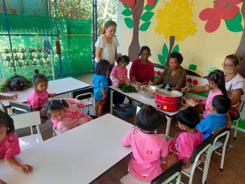 กิจกรรมภูมิปัญญาท้องถิ่น ภาคเรียนที่ 2/2567 ของศพด.รร.บ้านหนองงิ้วหนองไทร