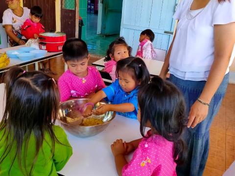 กิจกรรมภูมิปัญญาท้องถิ่น ภาคเรียนที่ 2/2567 ของศพด.รร.บ้านหนองงิ้วหนองไทร