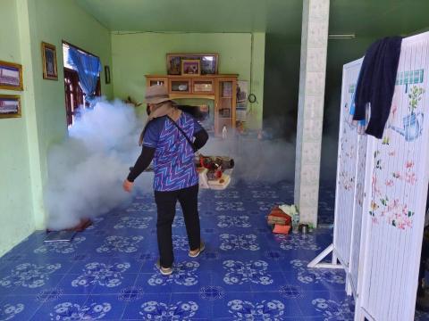 การฉีดพ่นหมอกควันกำจัดยุงลาย