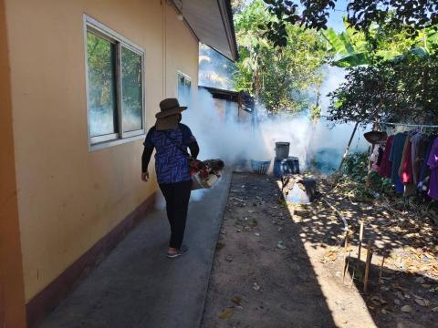 การฉีดพ่นหมอกควันกำจัดยุงลาย