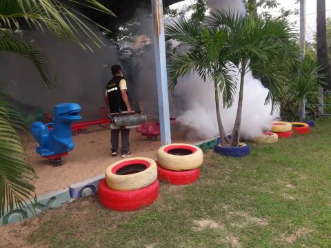 ป้องกันและควบคุมโรคไข้เลือดออก ณ โรงเรียนบ้านหนองงิ้วหนองไทร ก่อนเปิดภาคเรียน