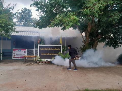 ป้องกันและควบคุมโรคไข้เลือดออก ณ โรงเรียนบ้านหนองงิ้วหนองไทร ก่อนเปิดภาคเรียน