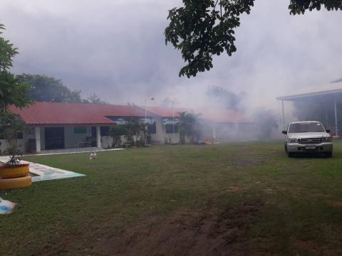 ป้องกันและควบคุมโรคไข้เลือดออก ณ โรงเรียนบ้านหนองงิ้วหนองไทร ก่อนเปิดภาคเรียน