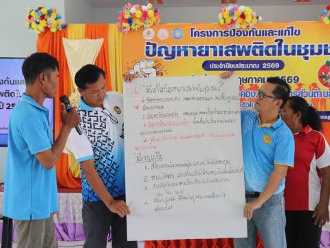 โครงการป้องกันและแก้ไขปัญหายาเสพติดในชุมชน ประจำปีงบประมาณ 2569
