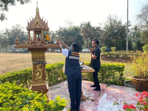 กิจกรรมไหว้ศาลพระภูมิในทุกวันพระ