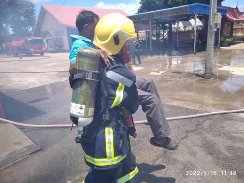 เข้าร่วมโครงการฝึกซ้อมแผนเผชิญเหตุอัคคีภัย