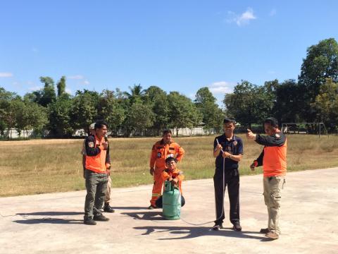 ซ้อมแผนการเตือนภัย ณ ศูนย์พัฒนาเด็กเล็กโรงเรียนบ้านหนองงิ้วฯ