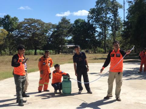 ซ้อมแผนการเตือนภัย ณ ศูนย์พัฒนาเด็กเล็กโรงเรียนบ้านหนองงิ้วฯ