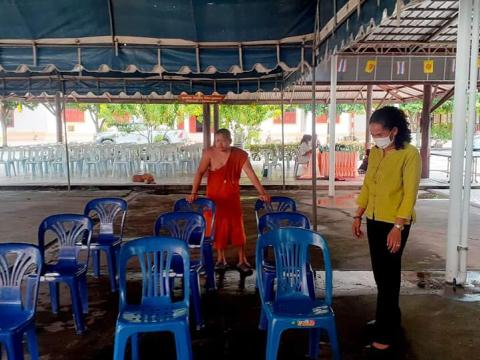 เตรียมสถานที่โครงการธรรมสัญจร